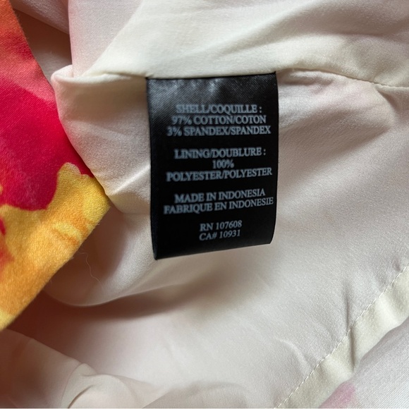 Chetta B Pink Floral Sheath Midi Scoop Neck Sleeveless Cotton Dress Sz 8 - Picture 7 of 12